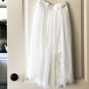 Tulle White Skirt